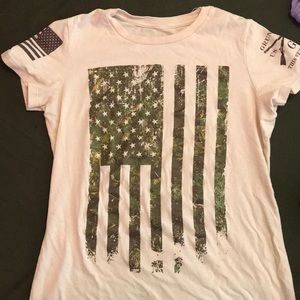 Grunt Style camo flag shirt